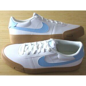 Nike Men's Court Shot Tennis Lifestyle Shoes White Gum Psychic Blue Size 10 NEW